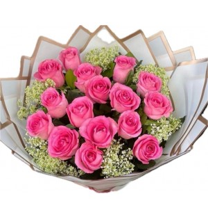 İTHAL PEMBE GÜL DEMETİ